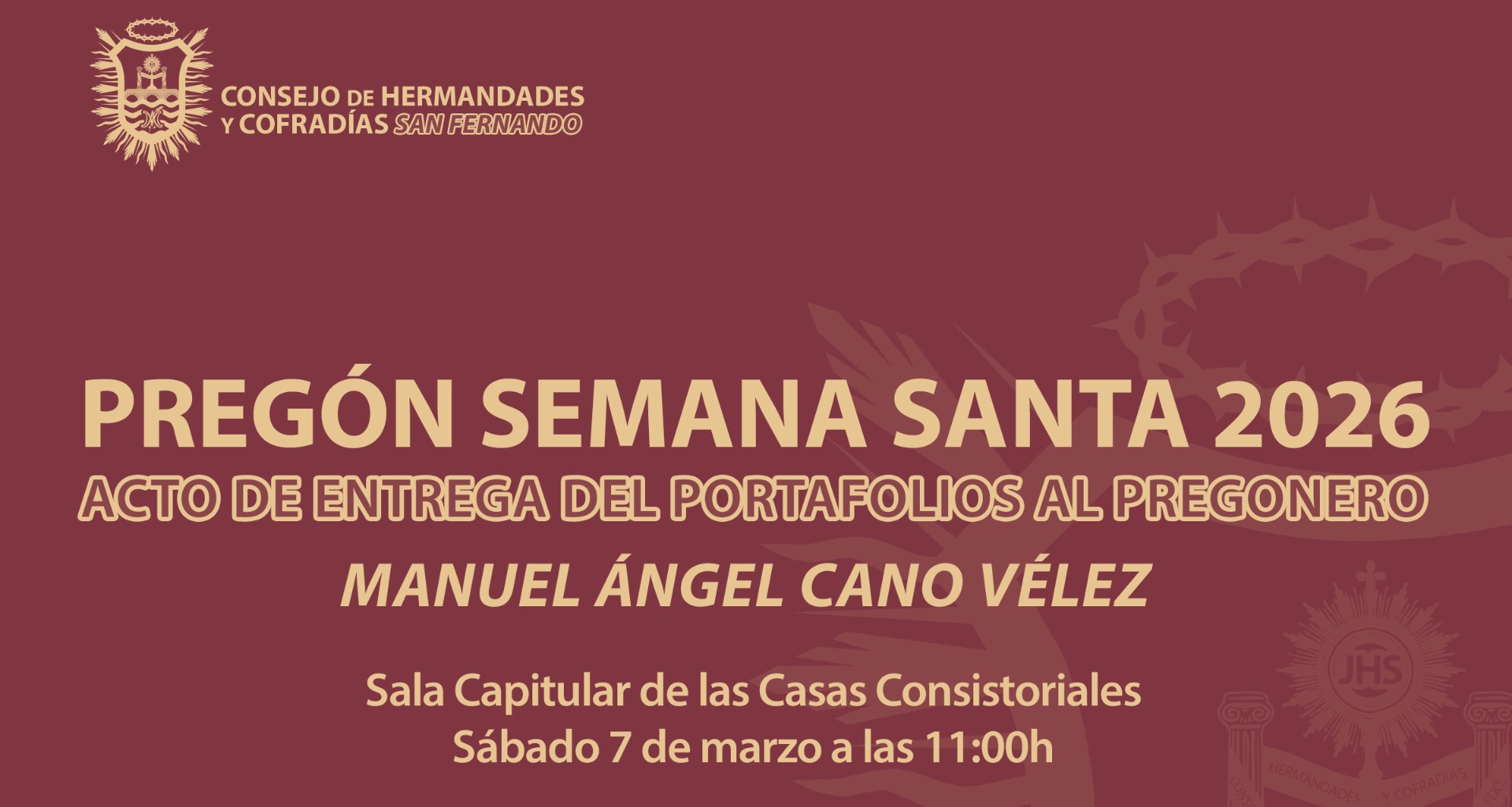 ENTREGA PORTAFOLIOS PREGÓN SEMANA SANTA 2026 