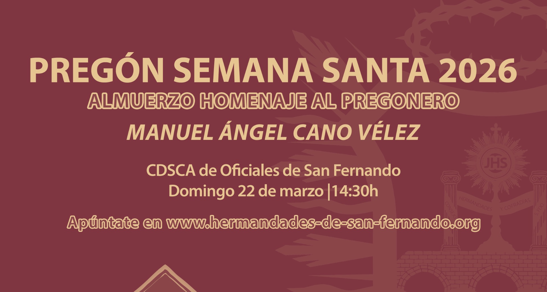 ALMUERZO PREGÓN SEMANA SANTA 2026 