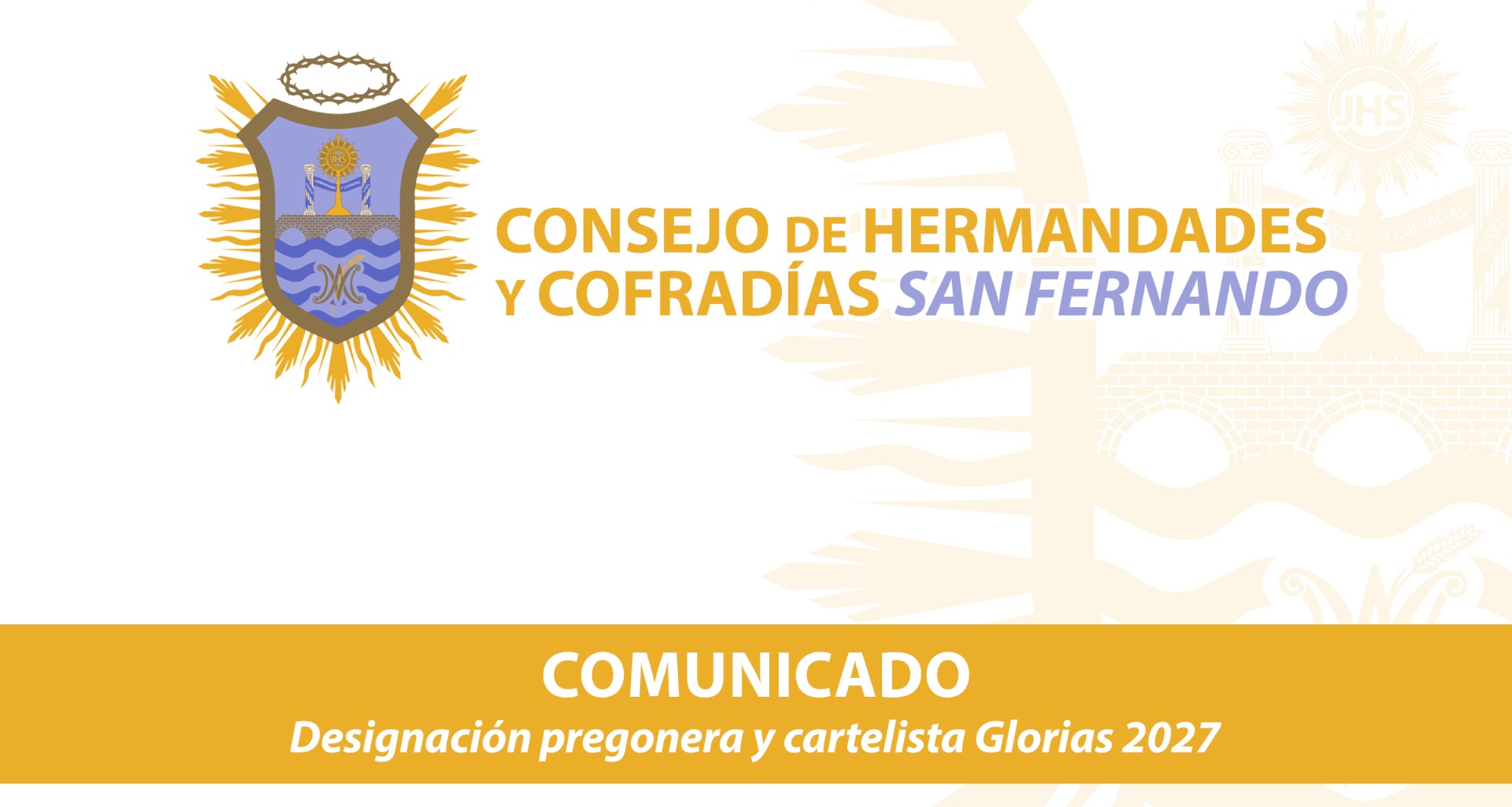 Designación pregonera y cartelista Glorias 2027